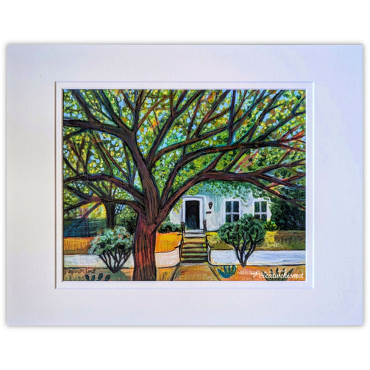 House on 3rd Street - 11 x 14 Matted Original Painting