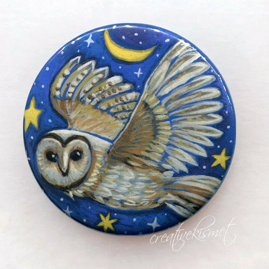 Owl in Flight - Pocket Mirror