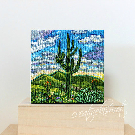 Art Block - Sunny Saguaro