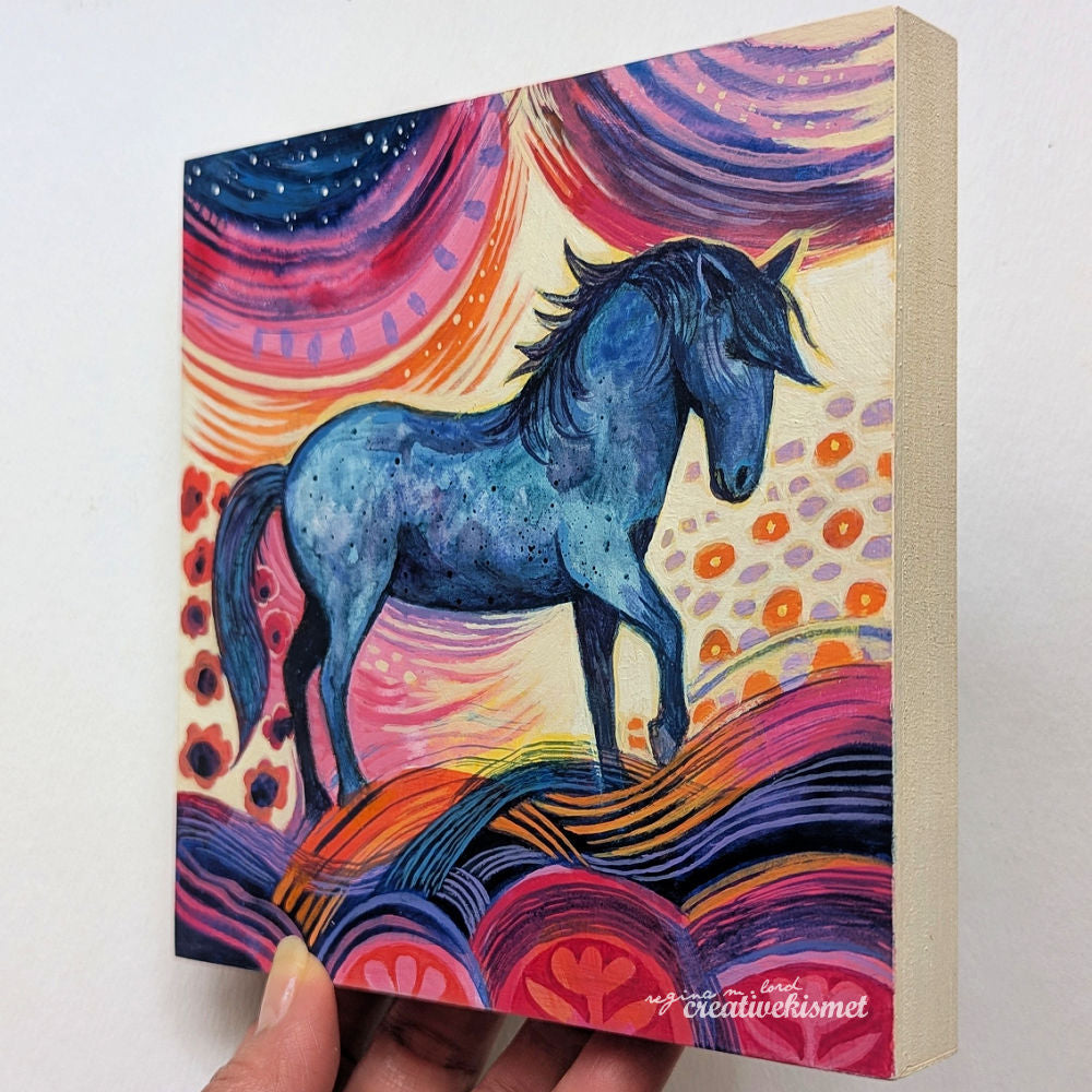 Cosmic Horse - 6 x 6 Original Art