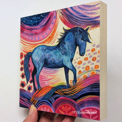 Cosmic Horse - 6 x 6 Original Art