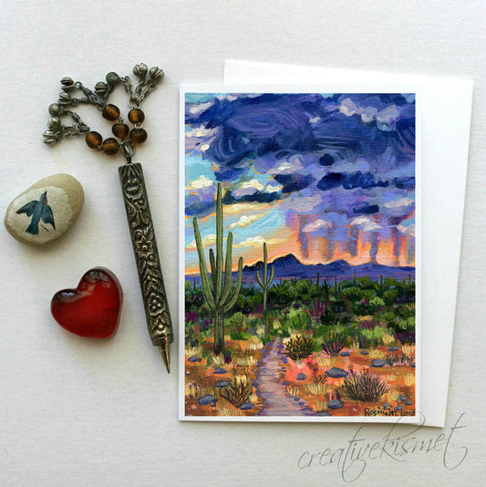 Desert Monsoon - 5x7 Art Card with Envelope