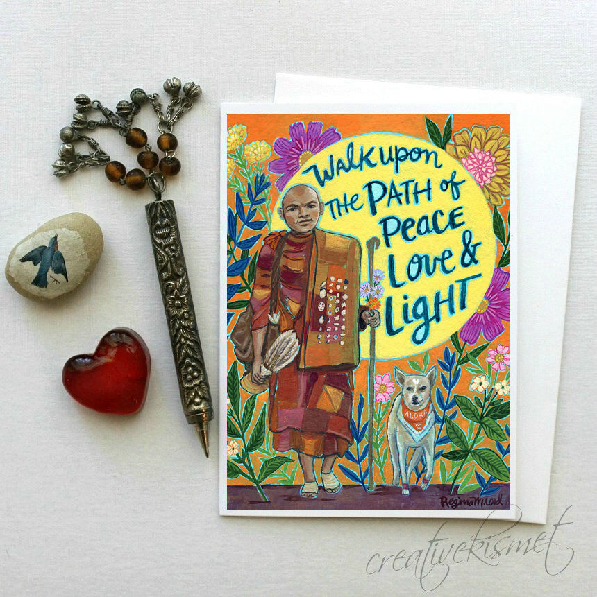 Path of Peace - 5x7 Art Card with Envelope