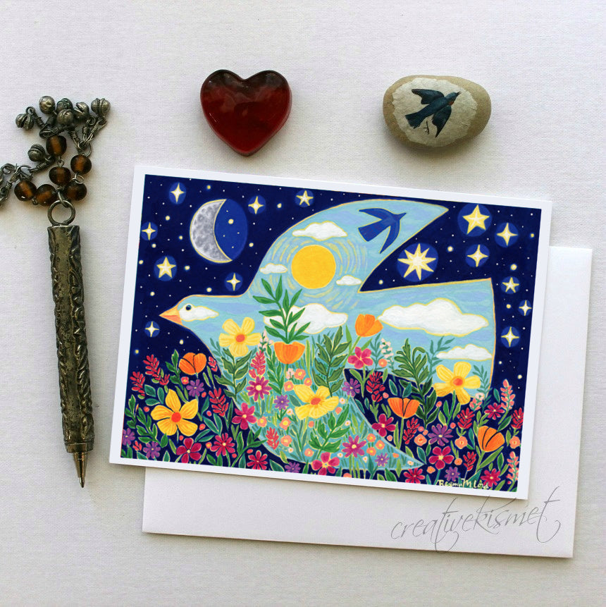 Dreaming to Fly - 5x7 Art Card with Envelope