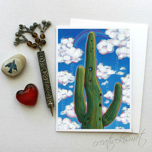 Holy Saguaro - 5x7 Art Card with Envelope