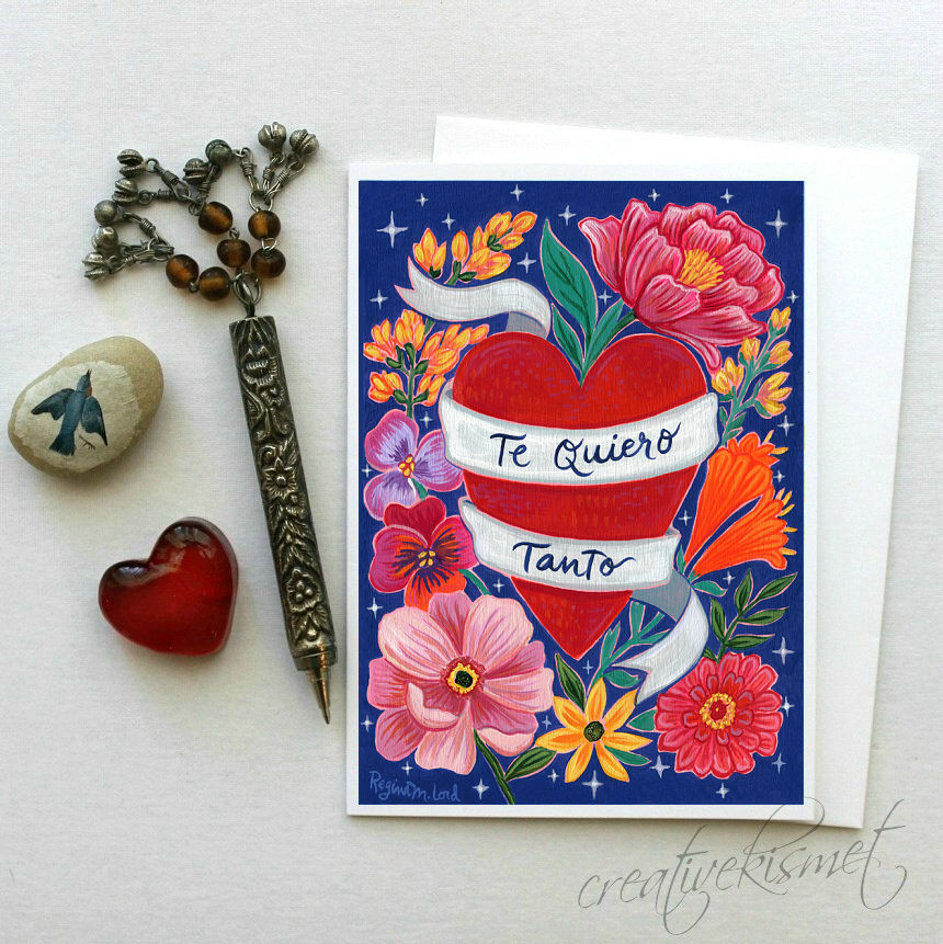 Te Quiero Tanto - 5x7 Art Card with Envelope