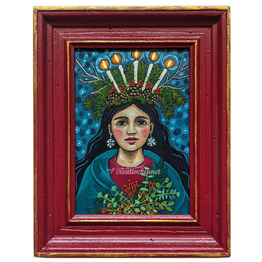 Winter Maiden -  5 x 7 Framed Original Art