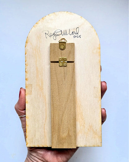 Midnight Garden Friends - Arched Original Painting