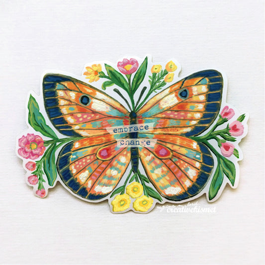 Embrace Change Butterfly Sticker