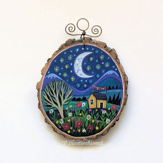 2024 Wood Slice Ornament - Moonlit Home