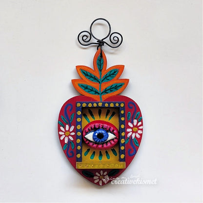 All Seeing Heart Nicho Ornament