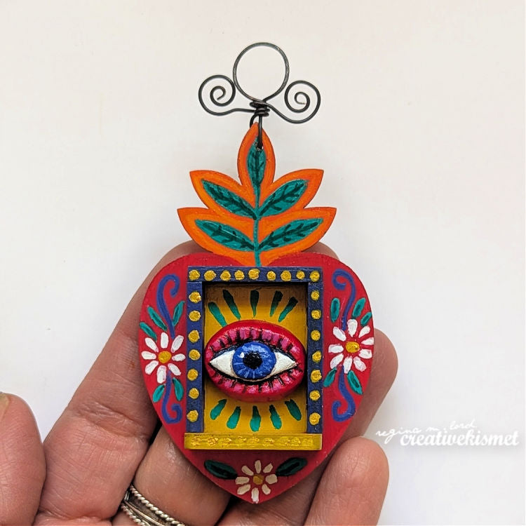 All Seeing Heart Nicho Ornament