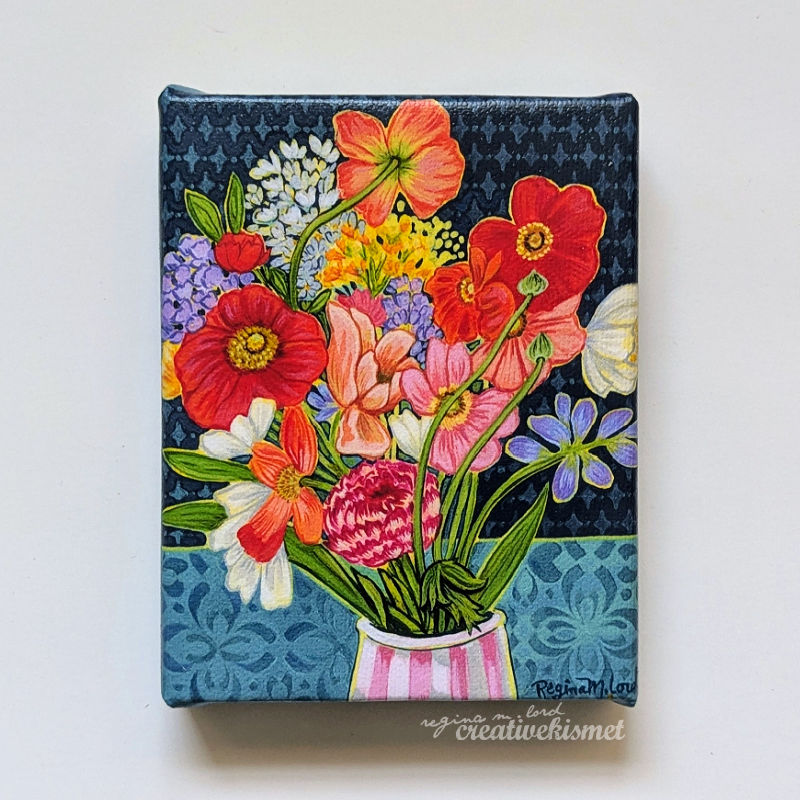 Canvas Block Print - Floral Brightness