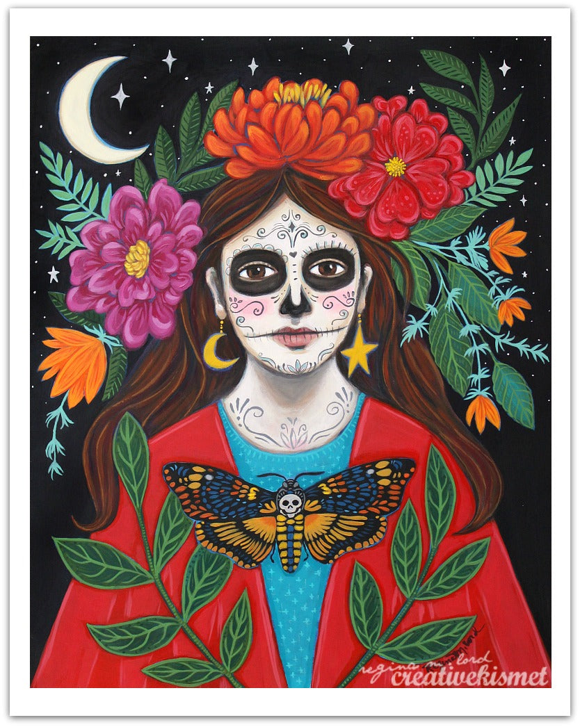 Day of the Dead - Under the Crescent Moon - Art Print