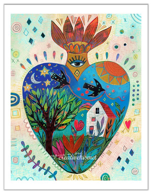 Sacred Heart, Life, Love - Art Print