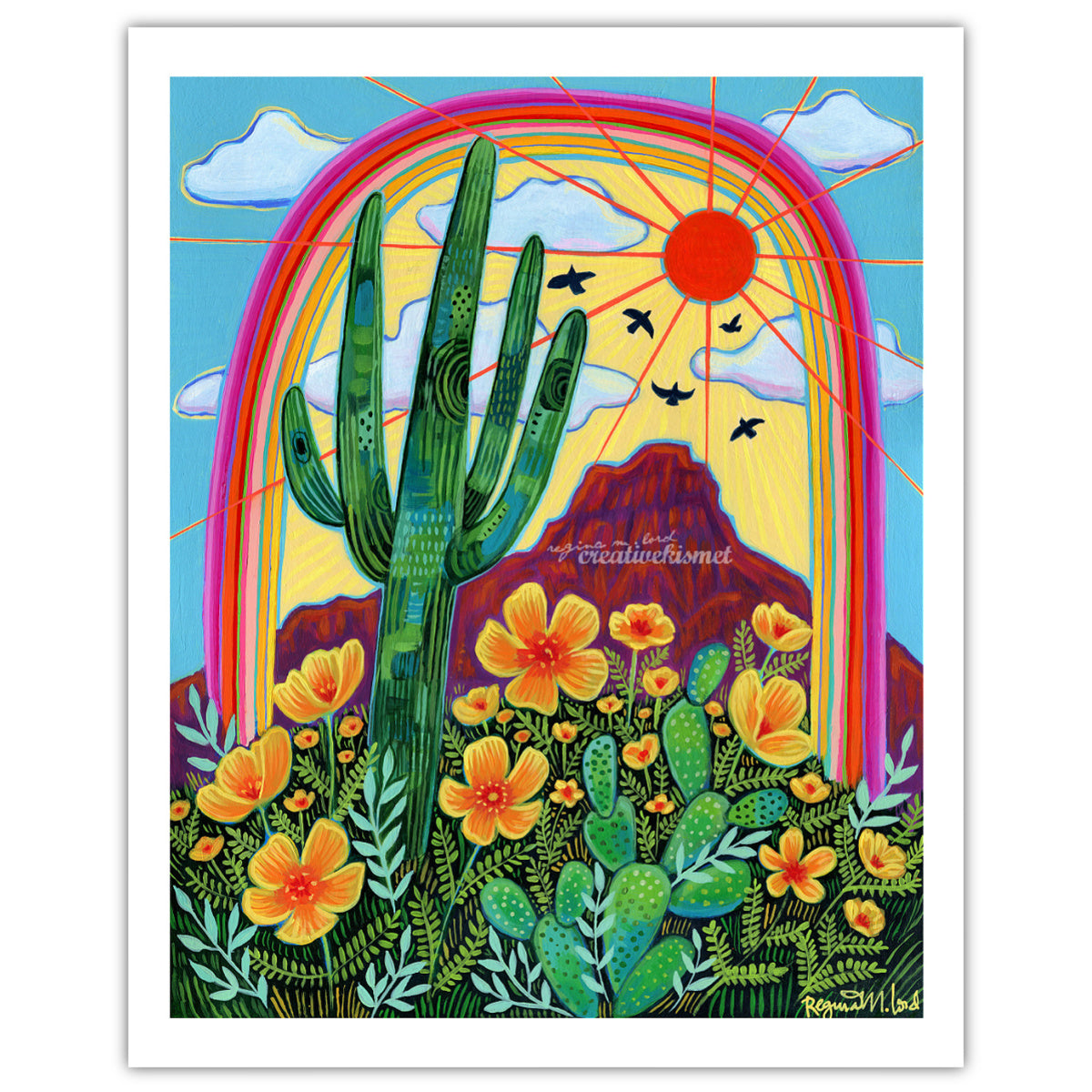 Desert Poppies - Art Print