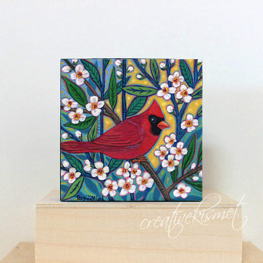 Art Block - Spring Cardinal