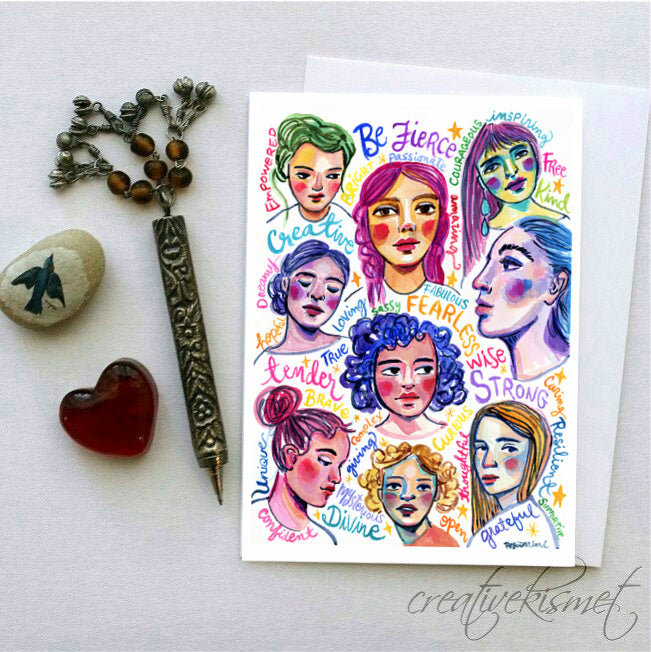 Be Fierce - 5x7 Art Card with Envelope
