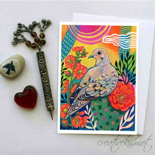 Desert Mourning Dove - 5x7 Art Card with Envelope
