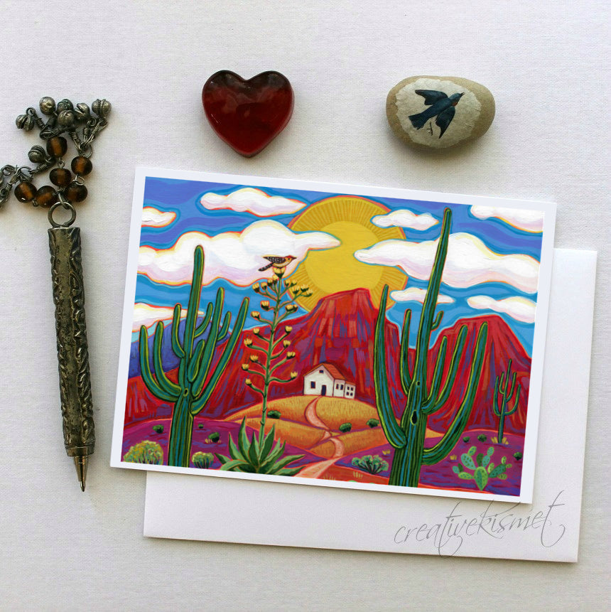 Desert Home - 5x7 Art Card with Envelope