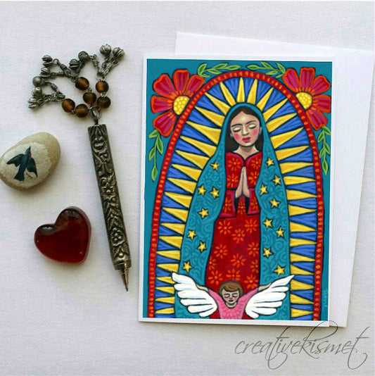 Virgencita - 5x7 Art Card with Envelope