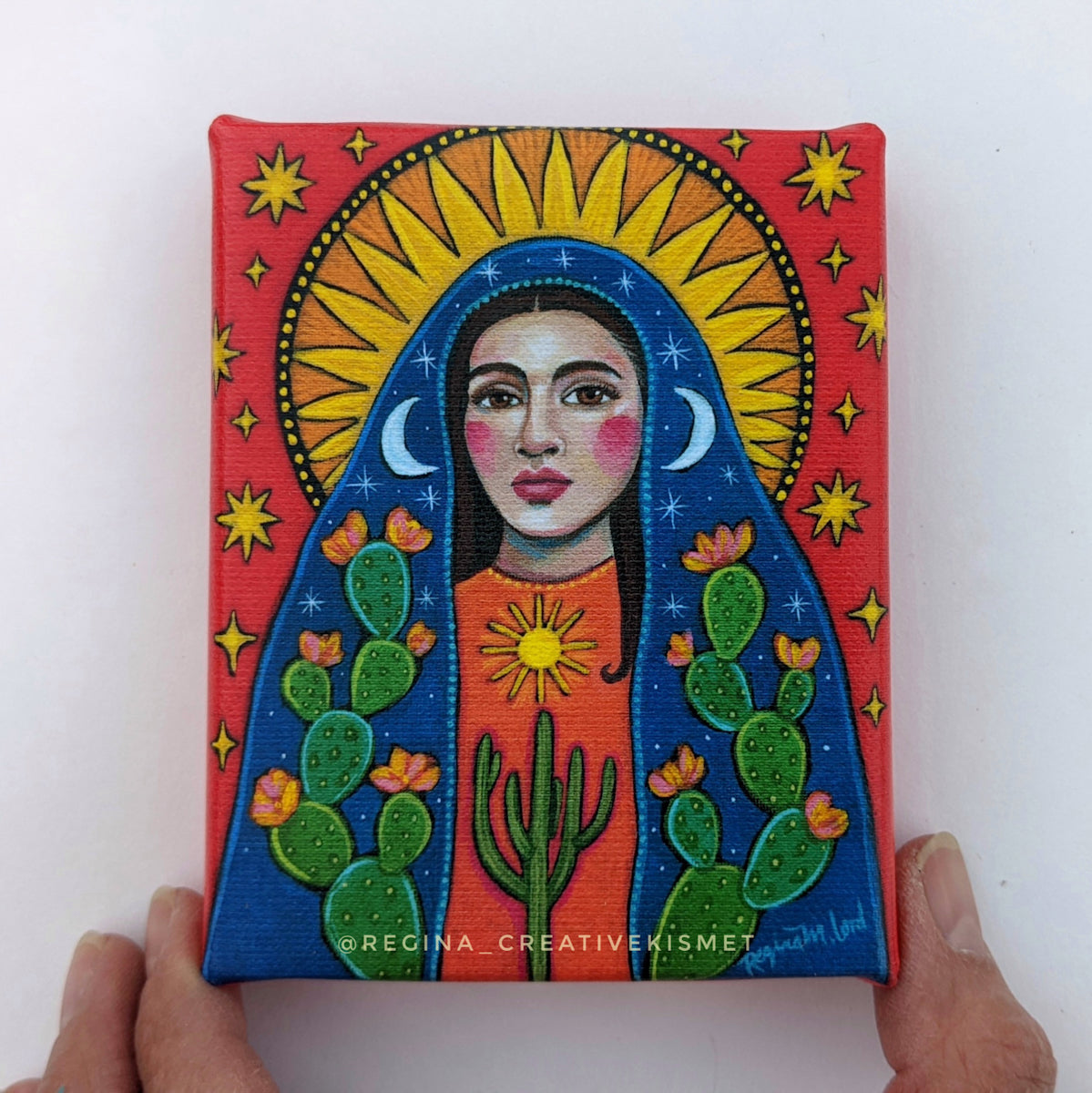 Canvas Block Print - Our Lady of the Desert