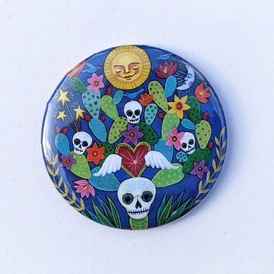 Cactus of Life - Day of the Dead Pocket Mirror