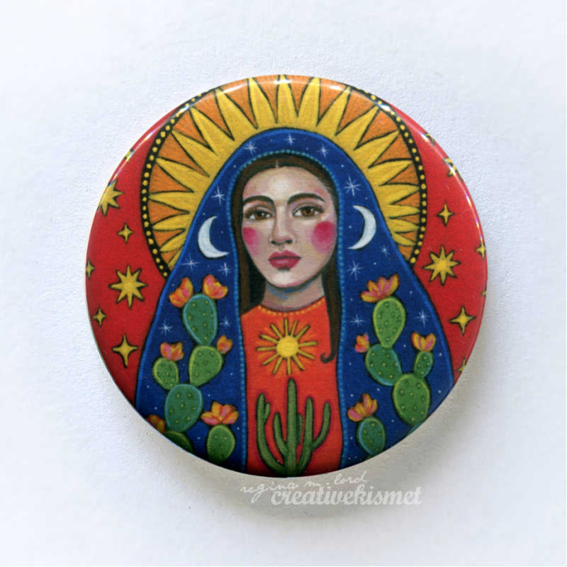 Our Lady of the desert  - Pocket Mirror